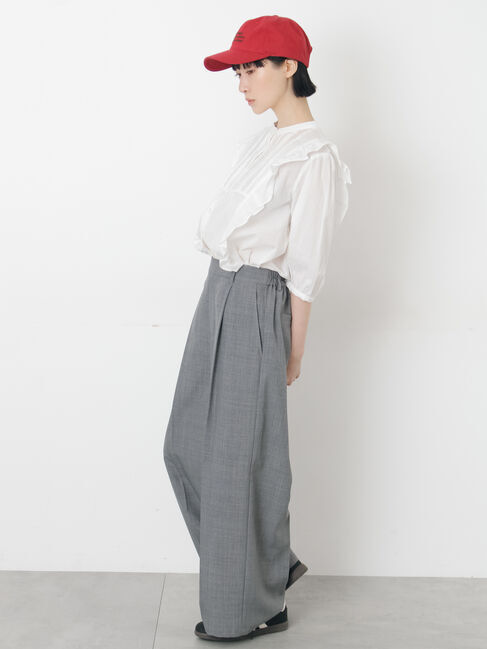 Samansa Mos2「【イージーケア、接触冷感】タックワイドパンツ」|その他|