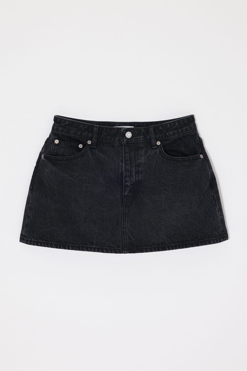 MOUSSY「LOW SLUNG MINI スコート」|デニム|