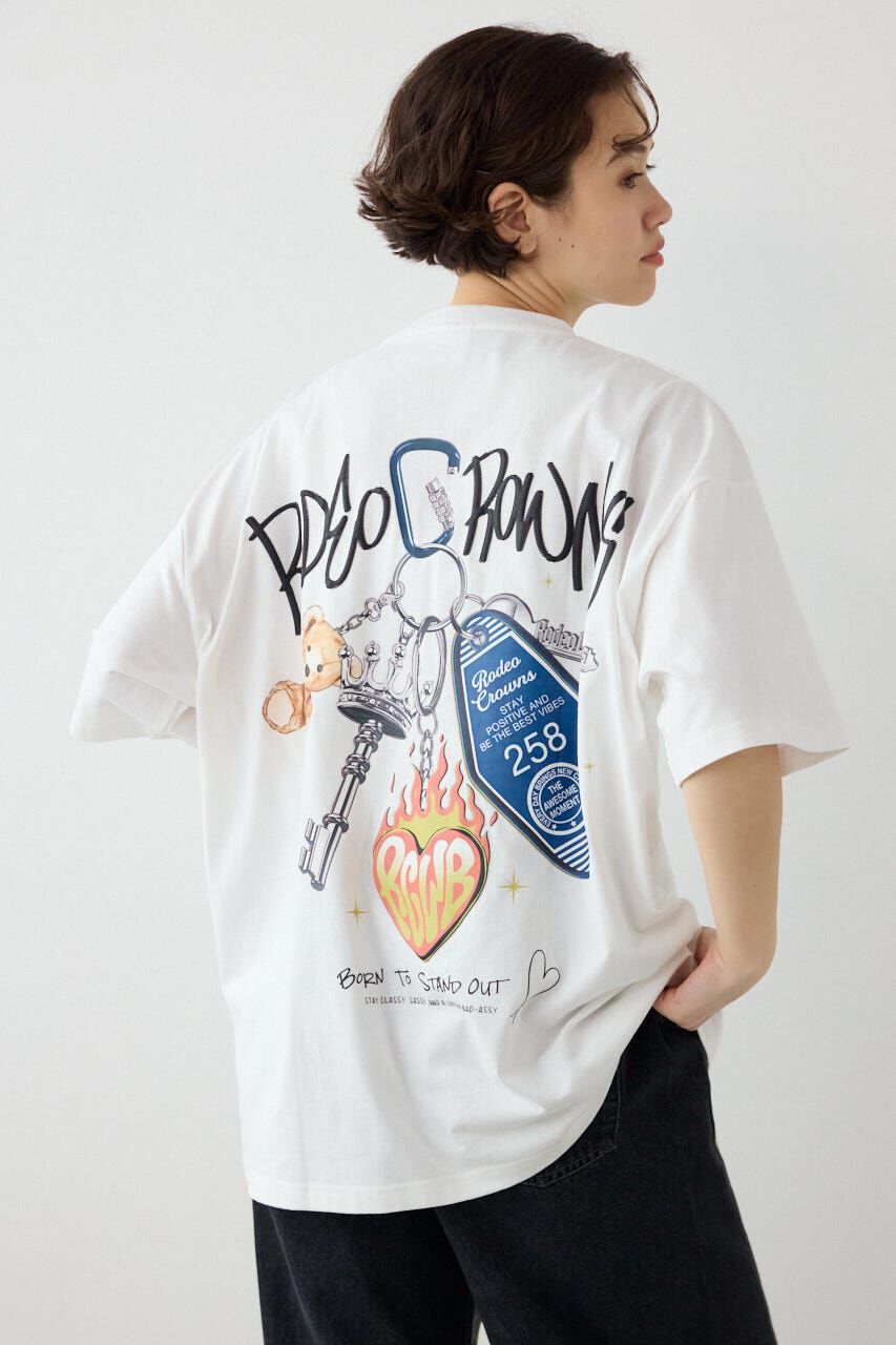 RODEO CROWNS「Key Ring Tシャツ」|Tシャツ・カットソー|O/WHT1