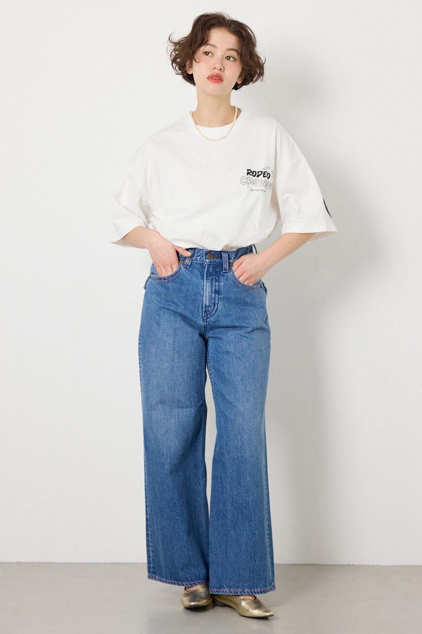 RODEO CROWNS「カラーステッチダボパンツ」|デニム|