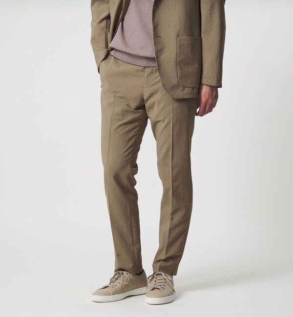 UNITED ARROWS「ポリエステル T＆T ノープリーツ パンツ UA COZY ウォッシャブル ヨコストレッチ」|スラックス|