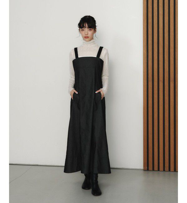 EMMEL REFINES「＜EMMEL REFINES＞EM ギャザーストラップ ジャンパースカート」|ワンピース|