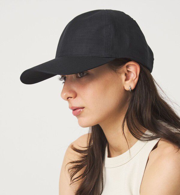 UNITED ARROWS green label relaxing「麻 キャップ 2 UVカット」|キャップ・キャスケット|BLACK