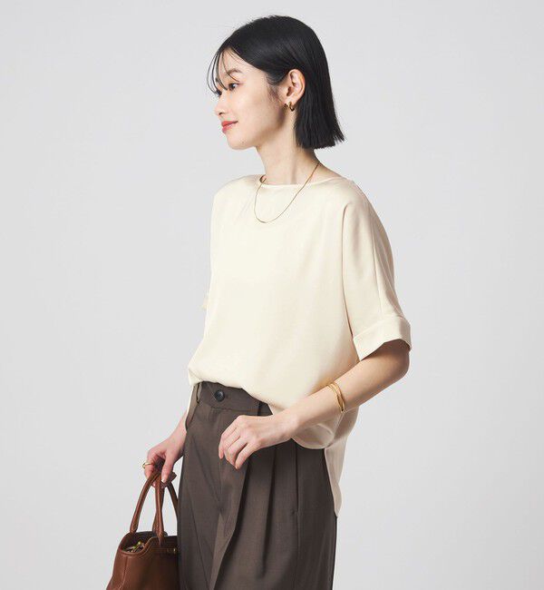 UNITED ARROWS green label relaxing「サテン TEE ブラウス」|シャツ・ブラウス|