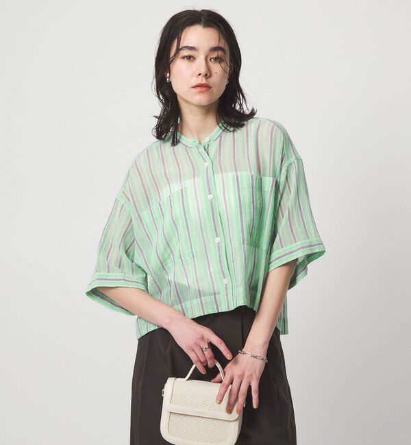 UNITED ARROWS green label relaxing「100/2 ポケット ストライプ シャツ」|シャツ・ブラウス|