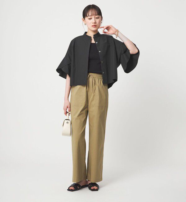 UNITED ARROWS green label relaxing「フレアスリーブ ブラウス 接触冷感」|シャツ・ブラウス|