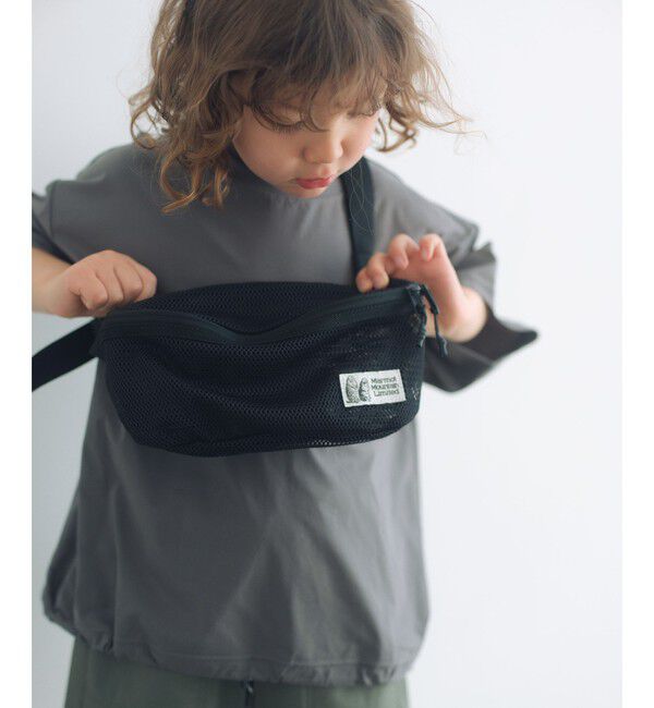 UNITED ARROWS green label relaxing「＜Marmot＞エムエムダブリュー メッシュ ウエストポーチ（2L） / キッズ  」|ショルダー・メッセンジャー|BLACK
