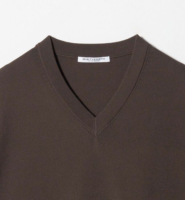 BEAUTY&YOUTH UNITED ARROWS「フルニードル フレンチスリーブ ニットプルオーバー ウォッシャブル」|ニット・セーター|