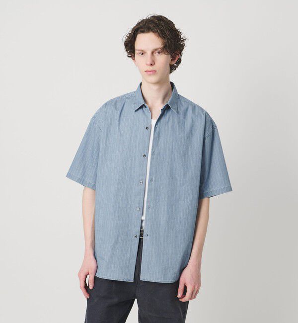 MONKEY TIME「4オンス ストライプ デニム シャツ」|シャツ・ブラウス|