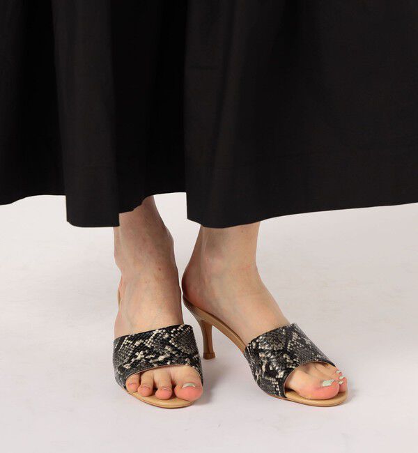 TOMORROWLAND GOODS「TOMORROWLAND パイソン型押しミュール」|サンダル|