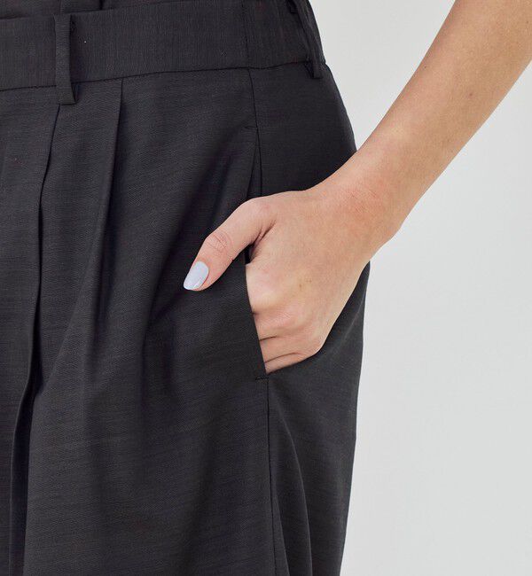 GALERIE VIE「エアリークレープ ツータックパンツ」|スラックス|