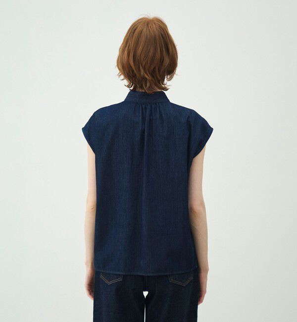 MACPHEE「コットンセルロースデニム タイブラウス」|シャツ・ブラウス|