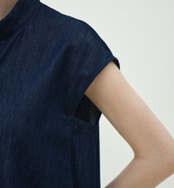 MACPHEE「コットンセルロースデニム タイブラウス」|シャツ・ブラウス|