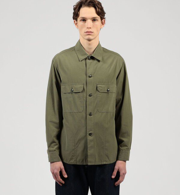 TOMORROWLAND MENS「スビンコットン ダブルポケット シャツブルゾン」|シャツ・ブラウス|