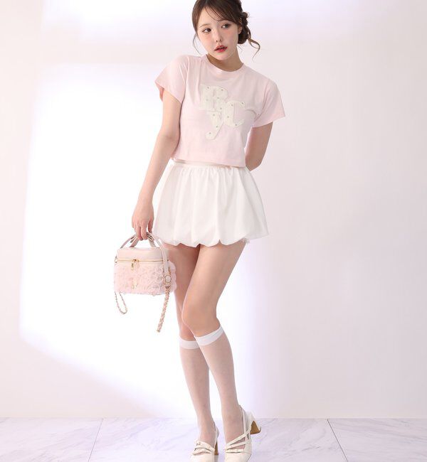  「レース付きバルーンミニスカパン」|スカート|