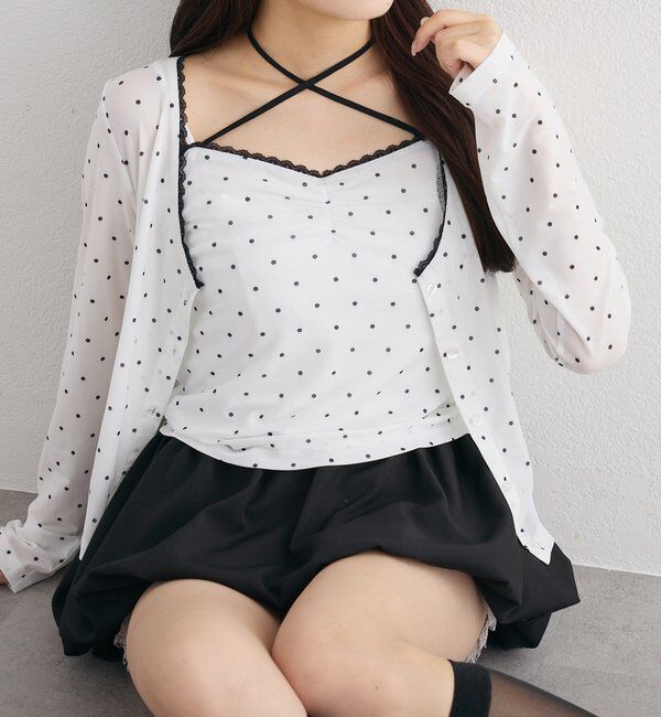  「レース付きバルーンミニスカパン」|スカート|