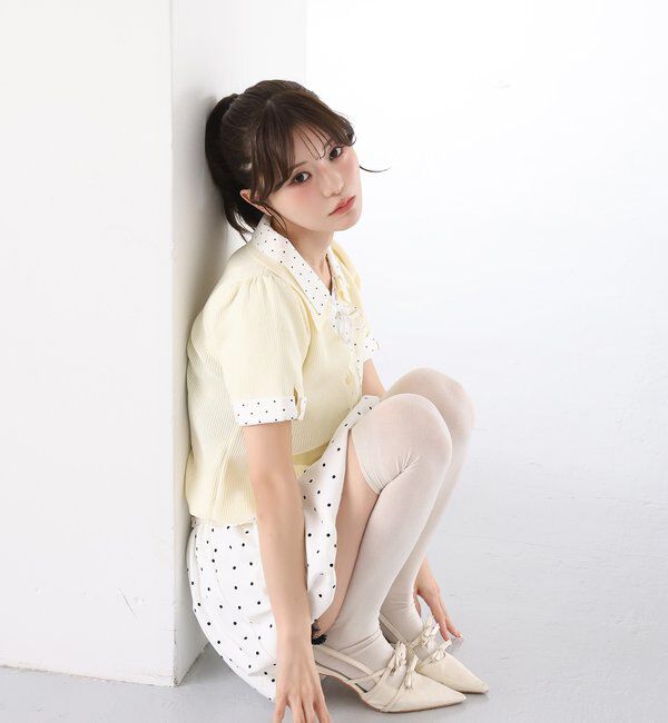  「レース付きバルーンミニスカパン」|スカート|