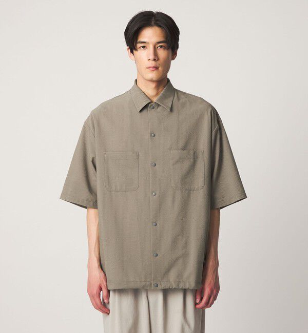 UNITED ARROWS「DotAir ドットエア サッカー ダブルポケットシャツ　吸水速乾」|シャツ・ブラウス|