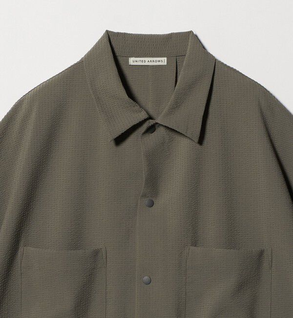 UNITED ARROWS「DotAir ドットエア サッカー ダブルポケットシャツ　吸水速乾」|シャツ・ブラウス|