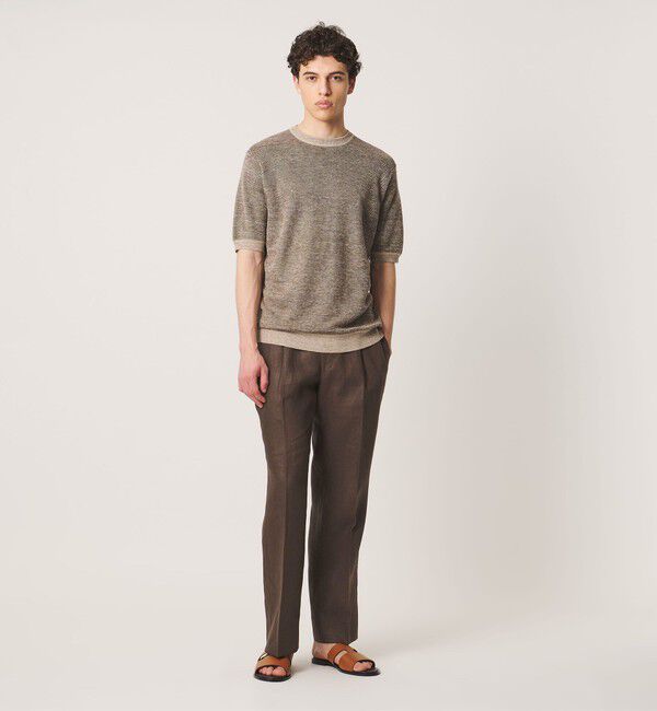 UNITED ARROWS「＜SOVEREIGN＞リネン サイドアジャスト パンツ」|チノ|