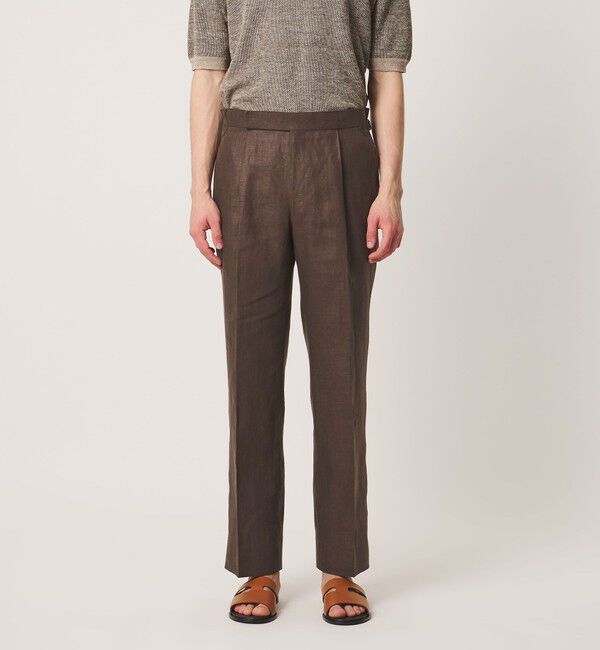 UNITED ARROWS「＜SOVEREIGN＞リネン サイドアジャスト パンツ」|チノ|