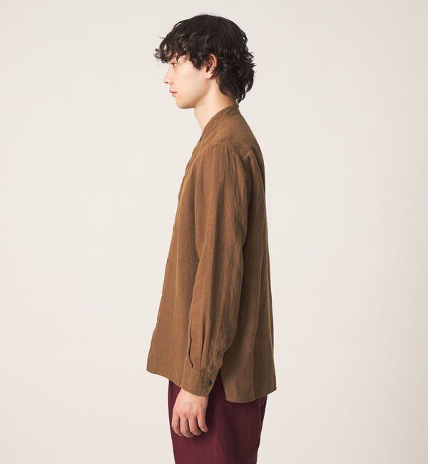 UNITED ARROWS「LIBECO リネン バンドカラー シャツ」|シャツ・ブラウス|