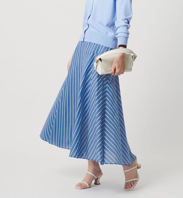 UNITED ARROWS「クリーン ストライプ マリンスカート」|フレア|