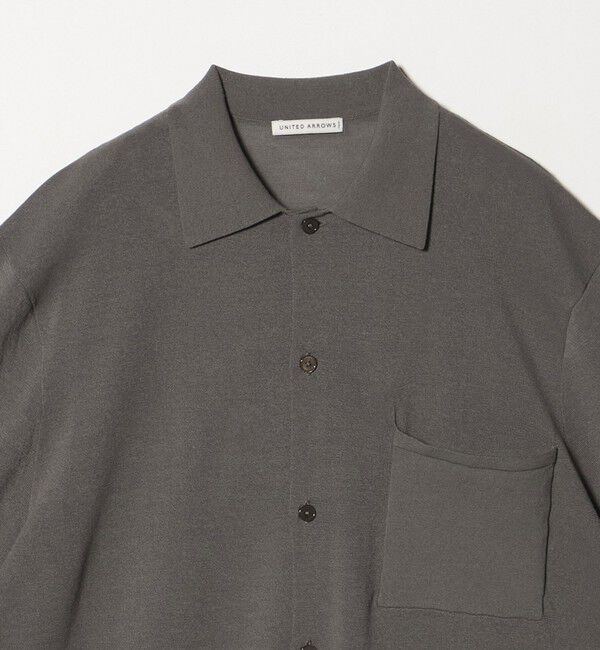 UNITED ARROWS「ウール/ペーパーヤーン ニットシャツ」|シャツ・ブラウス|