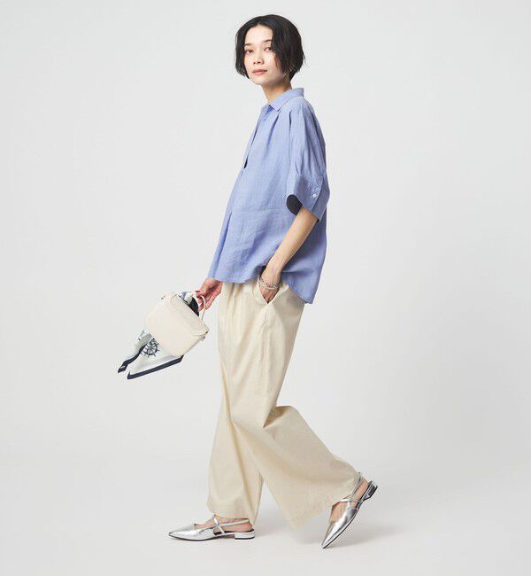 UNITED ARROWS green label relaxing「リネン スキッパー ショートスリーブ シャツ」|シャツ・ブラウス|