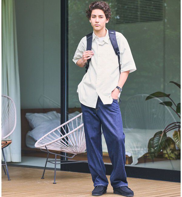 UNITED ARROWS green label relaxing「FINE BASIC スビン オックスフォード ジャストルーズ 半袖 シャツ」|シャツ・ブラウス|