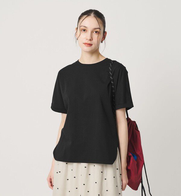 BEAUTY&YOUTH UNITED ARROWS「コットン天竺 ラウンドヘム Tシャツ」|Tシャツ・カットソー|BLACK