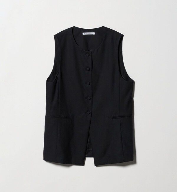 BEAUTY&YOUTH UNITED ARROWS「セルロースナイロンオックス クルーネック ベスト」|ベスト・ジレ|BLACK