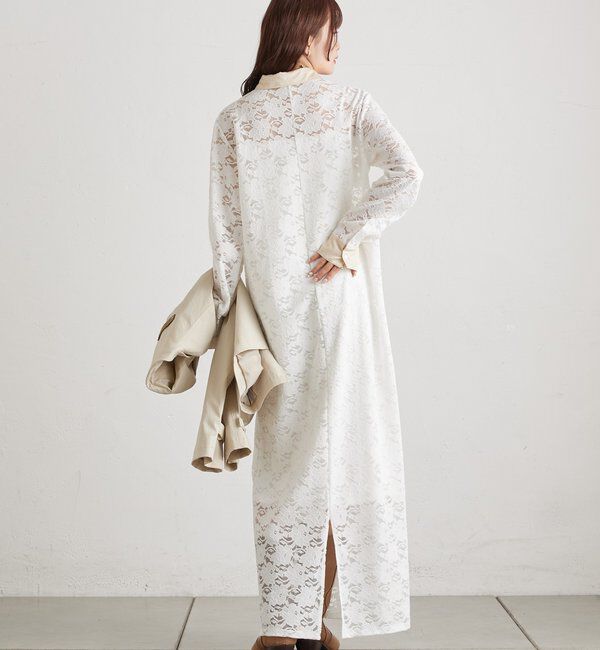  「襟付きレースワンピース」|ワンピース|