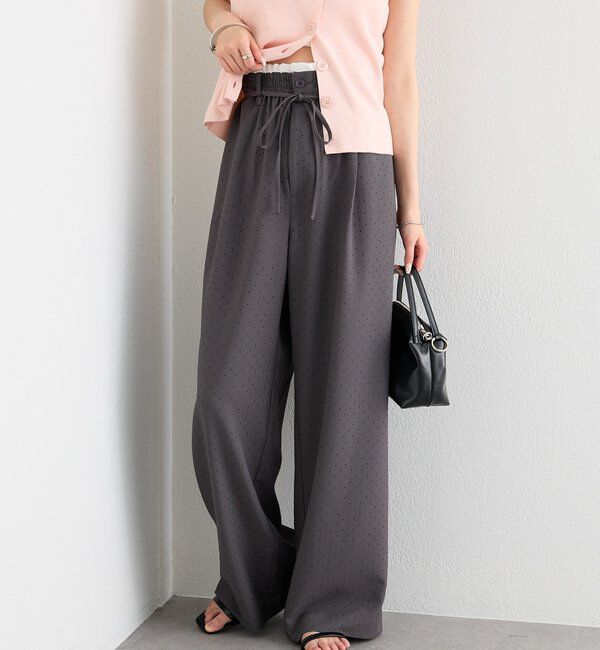  「ラインストーンWベルトパンツ」|チノ|