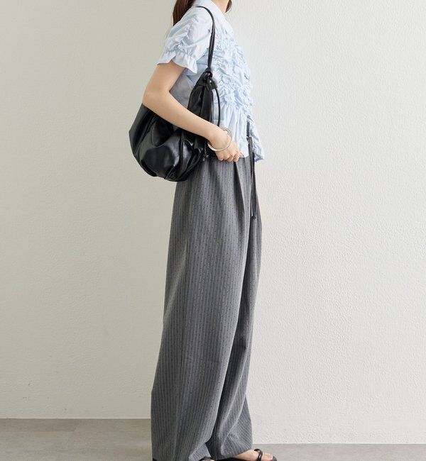  「ラインストーンWベルトパンツ」|チノ|