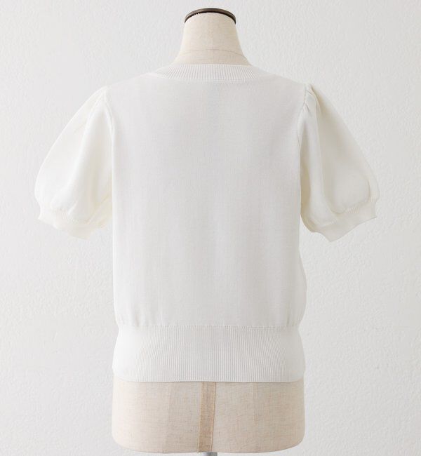  「レースロゴ半袖ニット」|ニット・セーター|