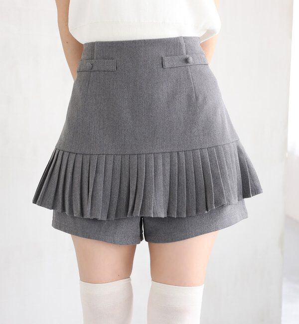  「【SMサイズ展開あり】細プリーツスカパン」|スカート|