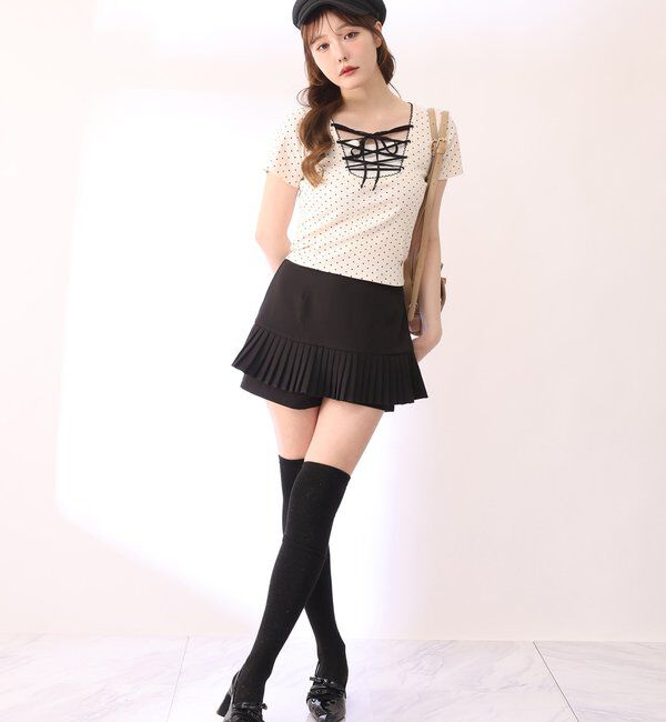  「【SMサイズ展開あり】細プリーツスカパン」|スカート|