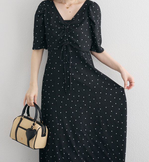  「ハートチャーム付き雑材ミニボストンバッグ」|ショルダー・メッセンジャー|