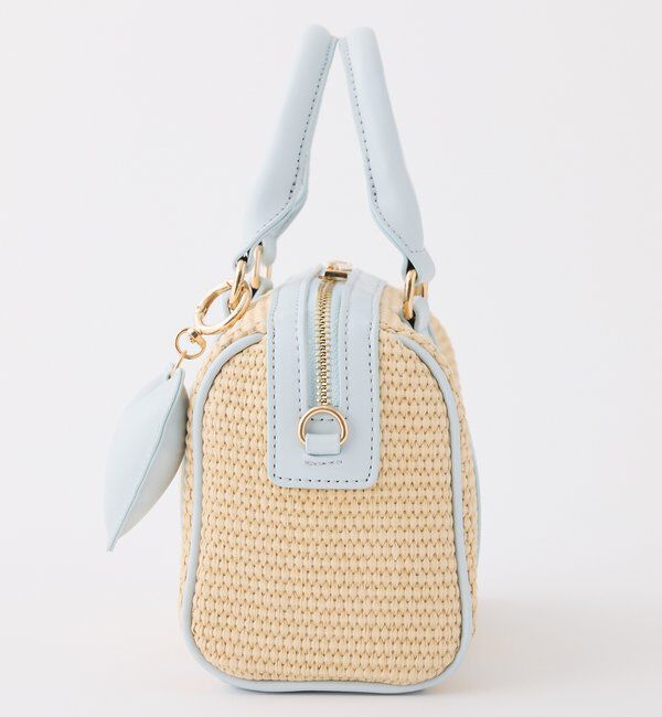  「ハートチャーム付き雑材ミニボストンバッグ」|ショルダー・メッセンジャー|