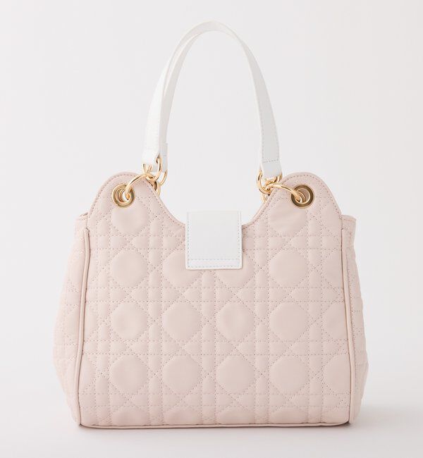  「リボンチャーム付き配色キルティングバッグ」|ショルダー・メッセンジャー|