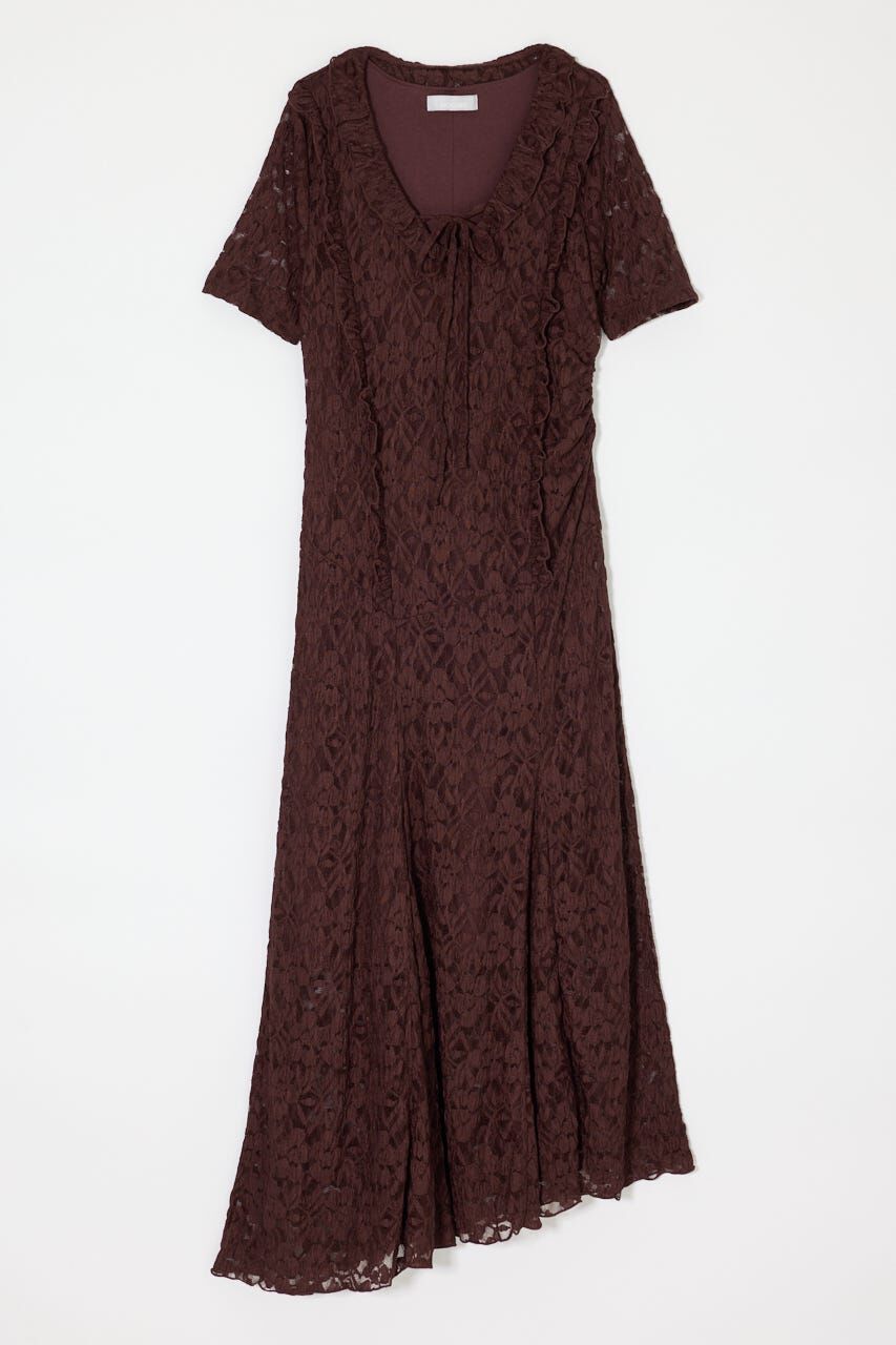 MOUSSY「CUT LACE ASYMMETRY ドレス」|ワンピース|D/BRN3