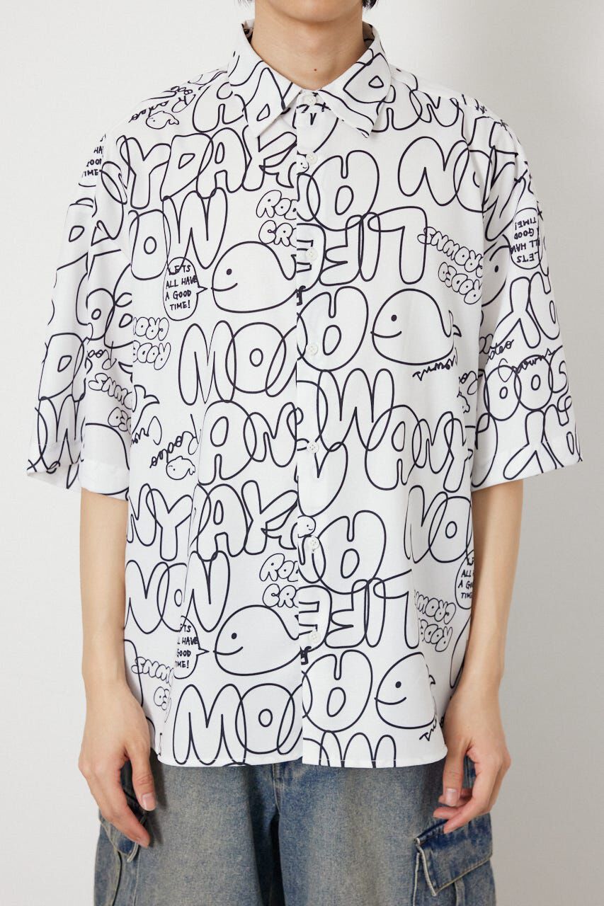 RODEO CROWNS「ドローイングホエールシャツ」|シャツ・ブラウス|