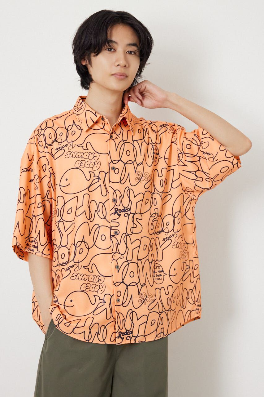 RODEO CROWNS「ドローイングホエールシャツ」|シャツ・ブラウス|