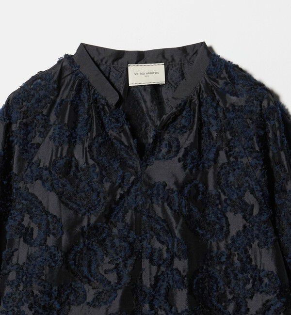 UNITED ARROWS「カット ジャガード ブラウス ‐ウォッシャブル‐」|シャツ・ブラウス|