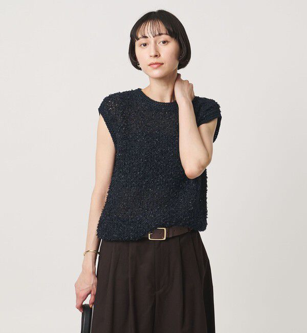 UNITED ARROWS「YTM カラー ミックス ニット ベスト」|ベスト・ジレ|NAVY