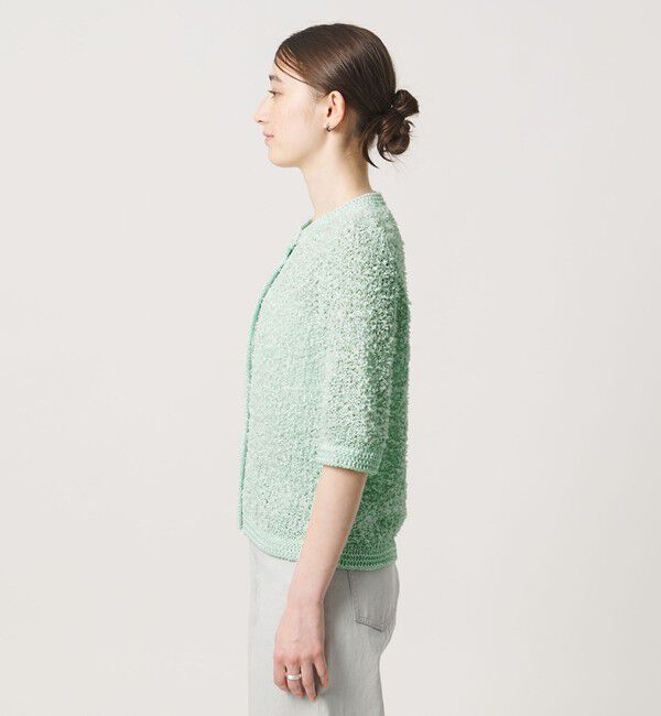 UNITED ARROWS「YTM 7分袖 カラー ミックス カーディガン」|カーディガン|