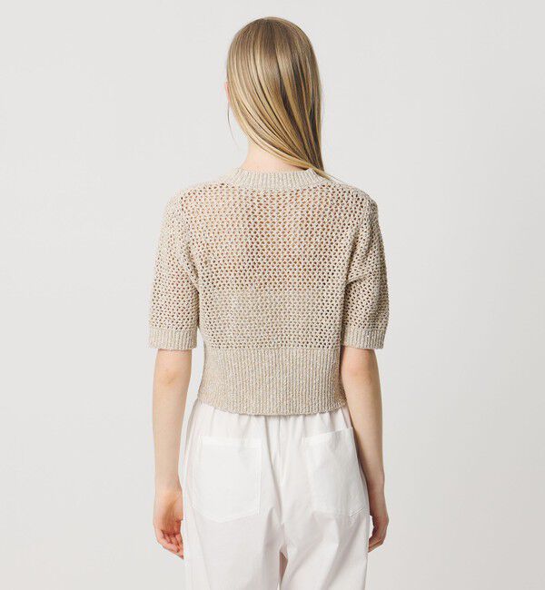 AEWEN MATOPH「＜AEWEN MATOPH＞ミックスヤーン ショートスリーブ カーディガン  BEIGE」|カーディガン|