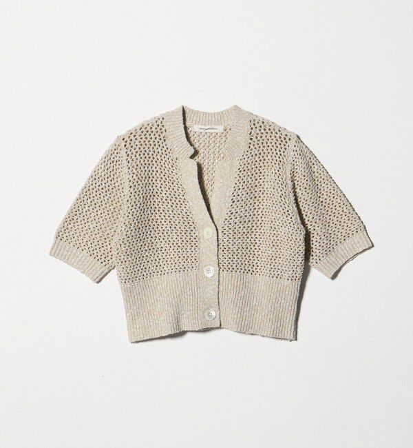 AEWEN MATOPH「＜AEWEN MATOPH＞ミックスヤーン ショートスリーブ カーディガン  BEIGE」|カーディガン|
