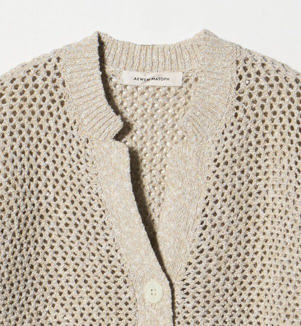 AEWEN MATOPH「＜AEWEN MATOPH＞ミックスヤーン ショートスリーブ カーディガン  BEIGE」|カーディガン|